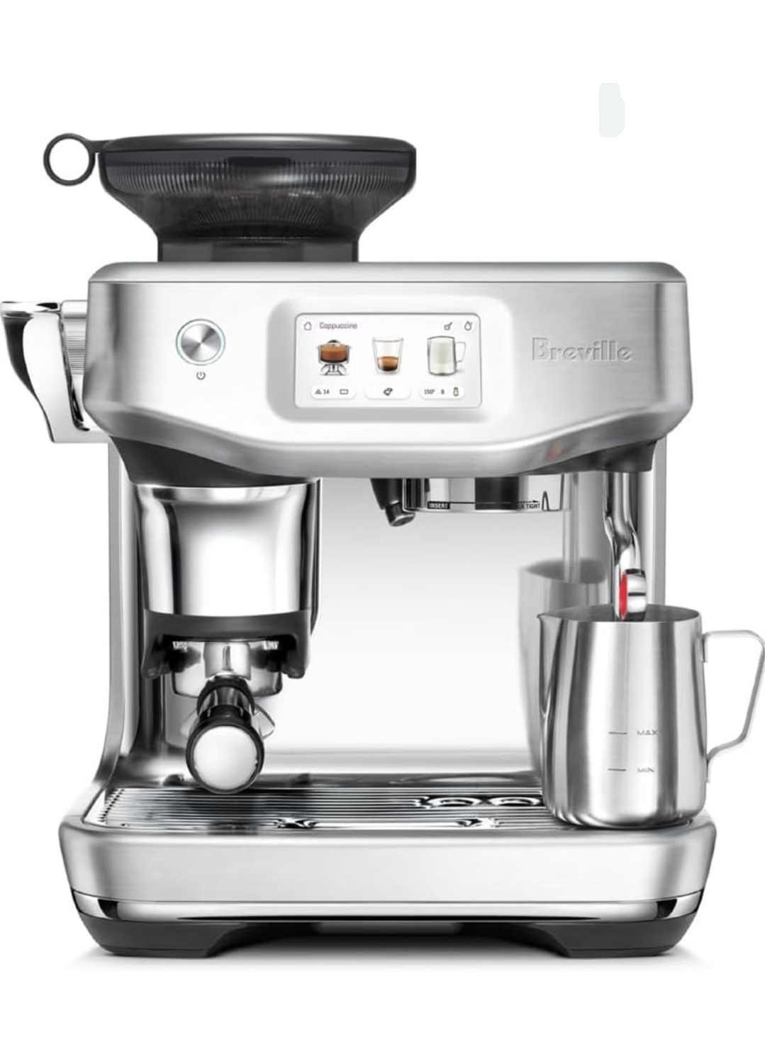 Breville Barista Touch Impress espresso machine — brushed stainless steel design, morning ritual luxury review · Élevé Society