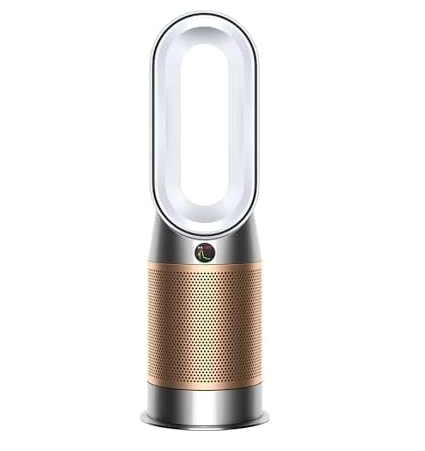 Dyson Purifier Hot+Cool HP2 De-NOx white and gold design — air purifier, heater and cooler in one device