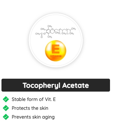 Vitamin E Tocopheryl Acetate skin protection