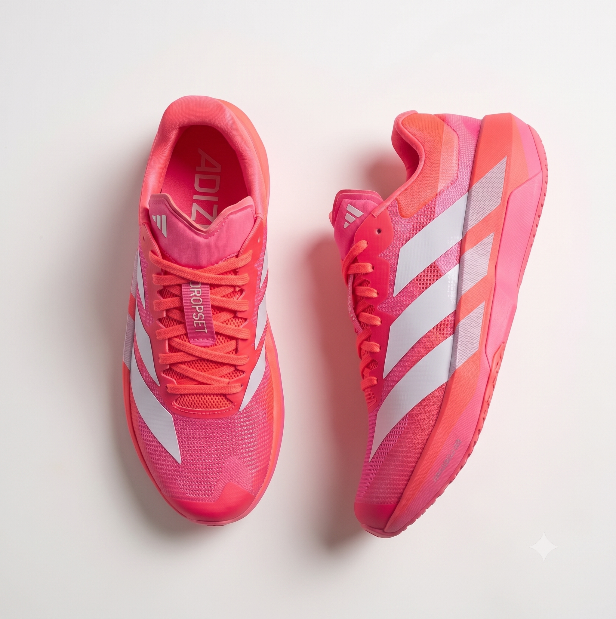 Adidas Adizero Dropset Pro Trainer feminino branco e rosa